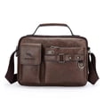 thumbnail image 1 of Bolso de hombro Bolso bandolera para hombre Bolso de negocios para hombre Bolso de cuero suave para hombre Bolso cruzado informal Bolso colgante de gran capacidad, 1 of 5