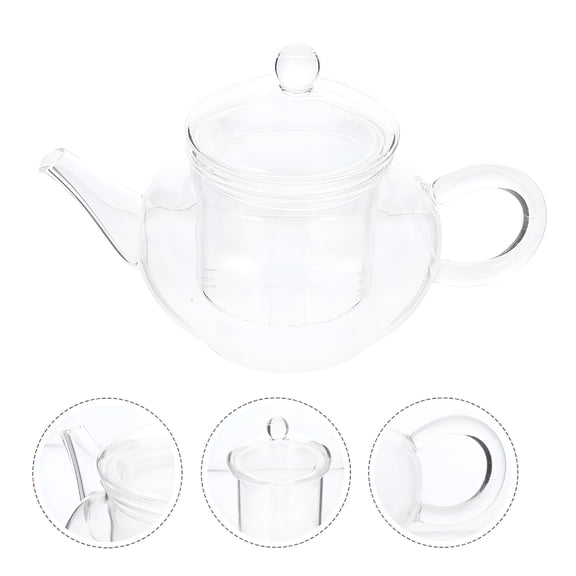 ACDANC Clear Glass Teapot for Home,Heat Resistant Teapot with Infuser for Home and Office