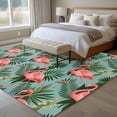 thumbnail image 4 of Pink Flaming Birds Large Area Rugs 5x8 ft Tropical Plant Summer Blue Background Washable Rug Non Slip Indoor Carpet Absorbent Floor Mat for Living Room Bedroom Dining Room, 4 of 9