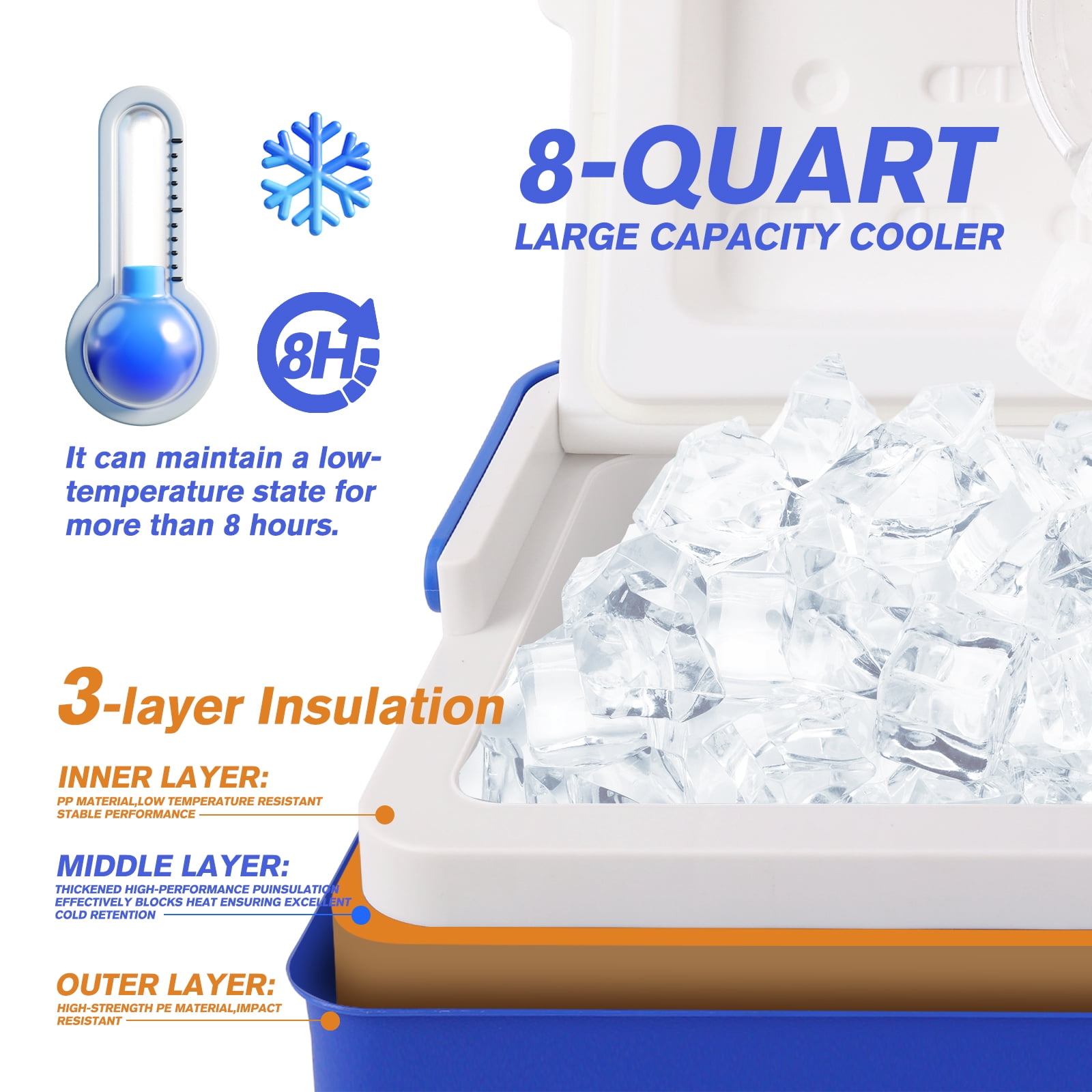 Cold Ice Machine for Knee Therapy System Knee/Joint Pad, Cooling Reservoir and Quiet Bump