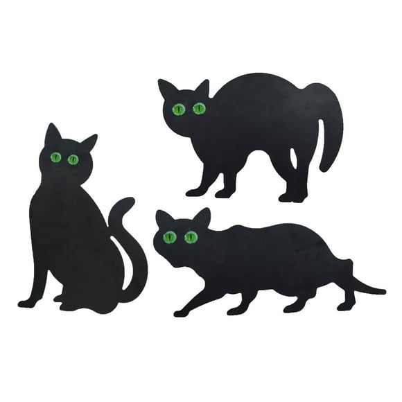 S SERENABLE 3Piece Garden Scare Cats Bird Repellent Cats Gardening Tool With Reflective Eyes
