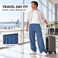 thumbnail image 6 of GINGTTO Men's Wide Leg Sweatpants, Cotton Blend, Relaxed Fit with Pockets, 6 of 7