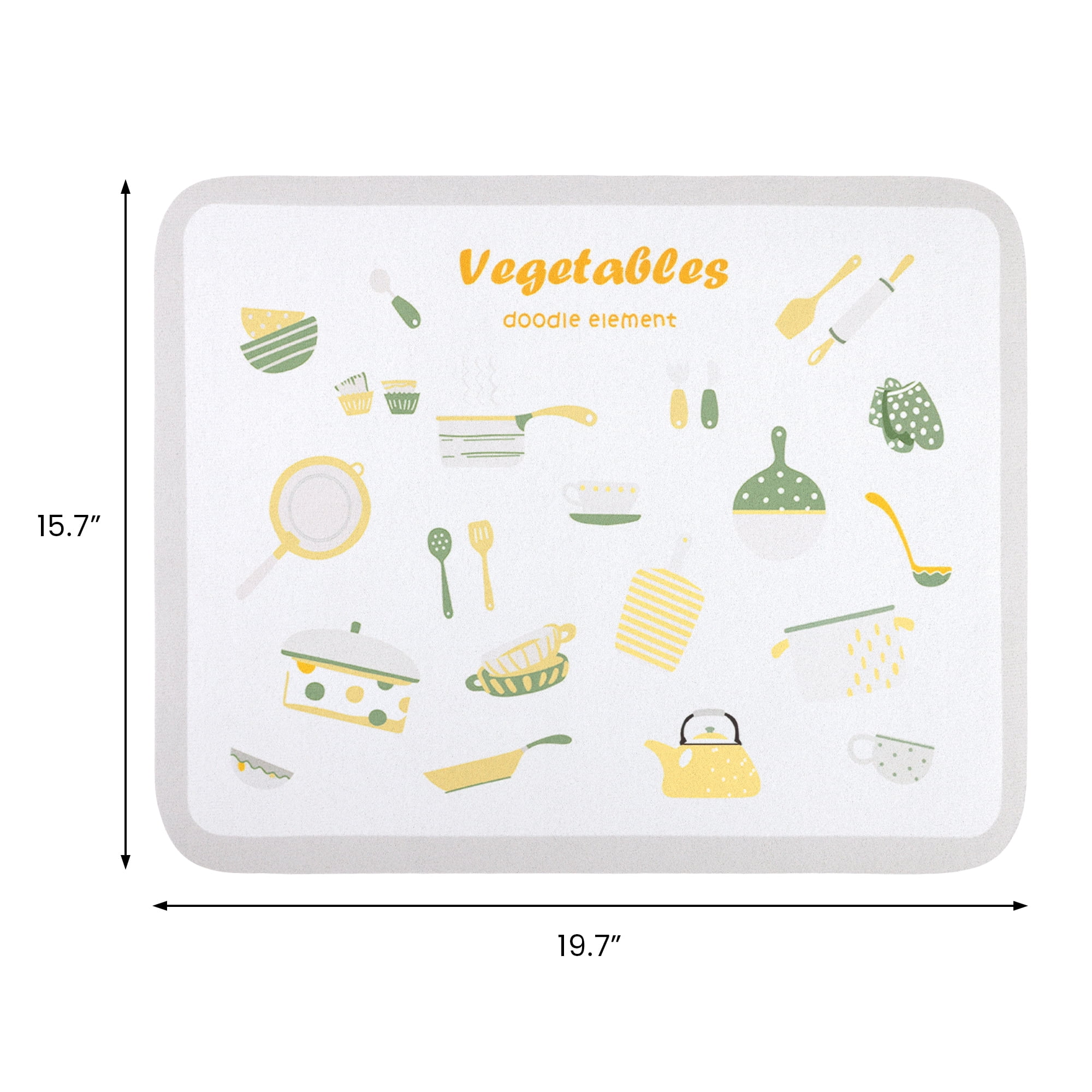 Unique Bargains Diatomaceous Stone Dish Drying Mat for Kitchen Beige 19.7*15.7 inch