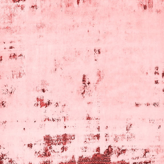 Ahgly Company Indoor Square Abstract Red Modern Area Rugs, 6' Square