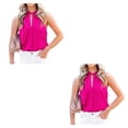 thumbnail image 1 of Minnieouse Blusa sin mangas para mujer, camisa informal con cuello de corbata para niñas, ropa de baile para viajes de oficina, Top de verano para mujer, Type1 NO1 Minnieouse CBP251040, 1 of 1