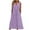 Purple Dress for Women, variant on ATOYSOY Women's Beach Sundress Solid Color Sleeveless Button Tea Length A Line Dress Trendy Summer Saving Retro V Neck Pockets Elegant Casual Eyelet Dress for Girls Light Blue XL