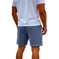 thumbnail image 5 of Men's Waffle Knit Casual Shorts Drawstring Elastic Waist Shorts with Side Pockets, 3XL, 5 of 9