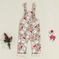 thumbnail image 2 of Toddler Baby Boy Girl Christmas Outfit Milk Bottle/Santa Suspender Pants Bib Overalls Jumpsuit Fall Winter Xmas Holiday Clothes, 2 of 8