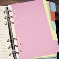 thumbnail image 4 of Dosaele 5Pcs Refills 6 Hole Blank Colorful Paper for A5 A6 Loose Leaf Binder Notebook, 4 of 10