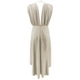 thumbnail image 6 of Sngxgn Women's Cozy Knit Sleeveless Bateau Neck Midi Dress(Khaki,One Size), 6 of 6