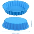 thumbnail image 2 of Moldes para Tartas Antiadherente Plato Redondo de Silicona Mini Molde para Pasteles Molde para Pasteles para Tartaletas Quiche Jelly 6 Piezas Adepaton YQ-1267, 2 of 9