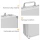 thumbnail image 4 of Caja de herramientas portátil, caja de almacenamiento de aleación de aluminio, caja de instrumentos para documentos, contenedor de herramientas con forro de esponja, 4 of 4