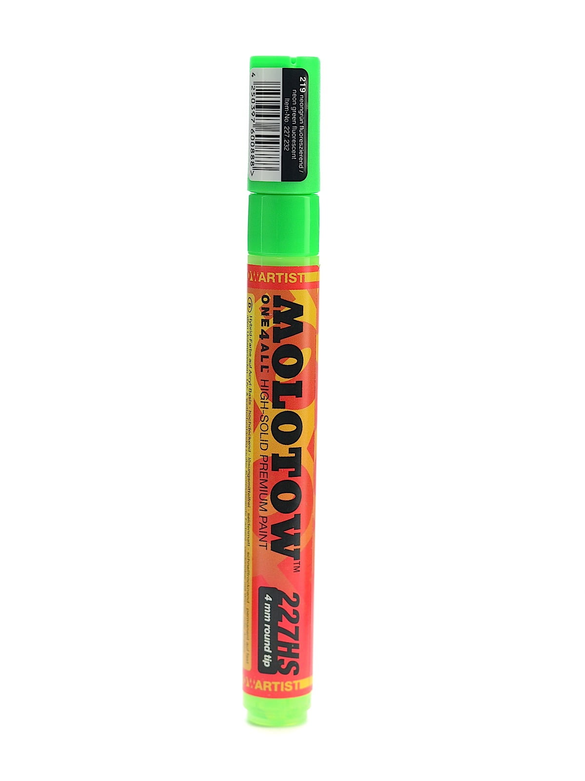 One4All Acrylic Paint Markers 4 mm, neon green fluorescent, 219 (pack