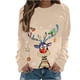 thumbnail image 2 of Pntutb - Sudadera con estampado navideño de manga larga para mujer, informal, a la moda, blusa Pntutb Pntutb-3522, 2 of 6