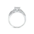 thumbnail image 4 of 10kt White Gold Womens Round Diamond Rectangle Twist Cluster Ring 1/4 Cttw, 4 of 4