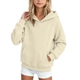 thumbnail image 2 of NEBWOAK Toddler Girls Cotton Pullover Hoodie Solid Oversized Long Sleeve Sweatshirt,Size 4-5 T, 2 of 6