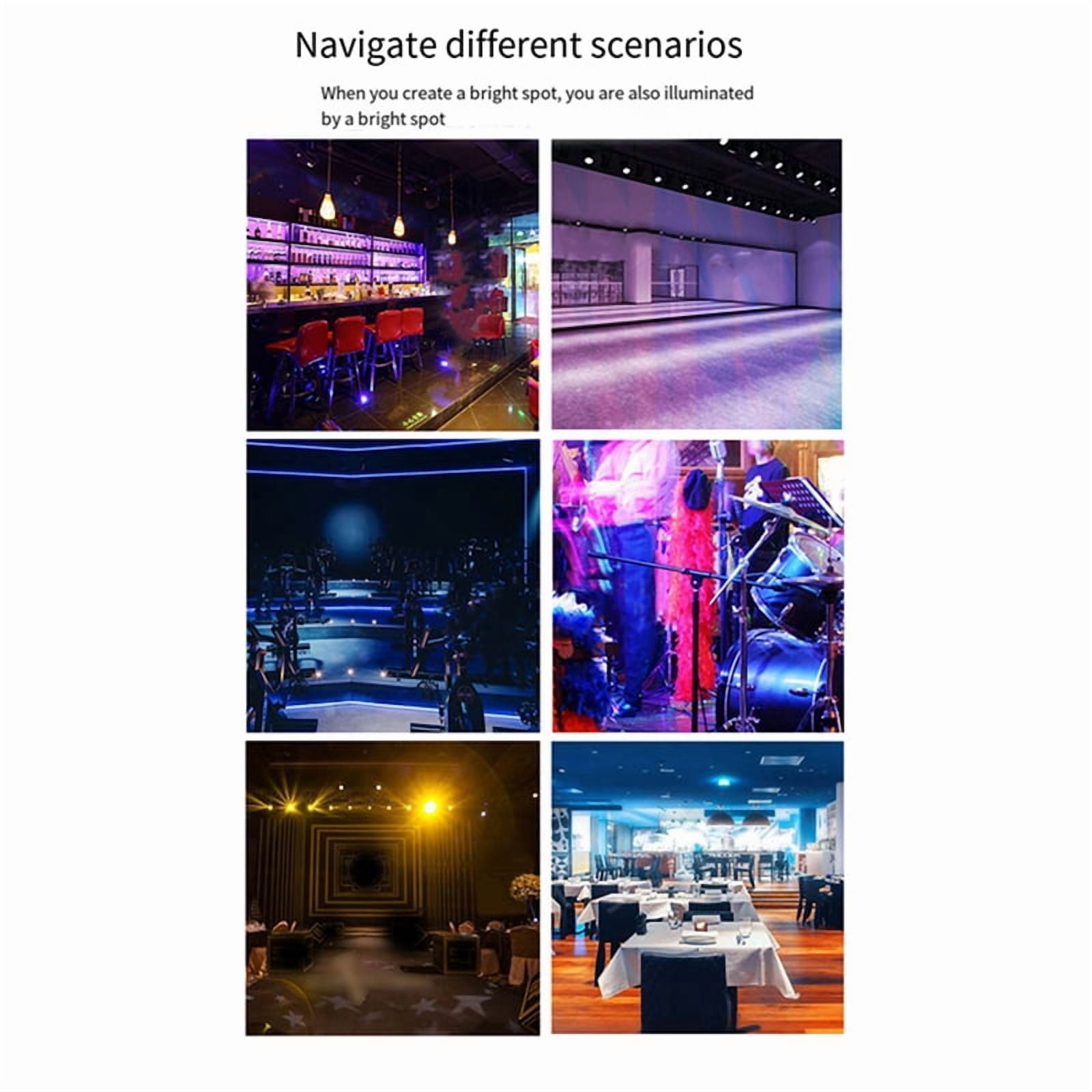 4PCS 15W 4-in-1 Spot Lights RGBW LED Spotlights Remote Control Stage Lighting Effect Projector for Church Wedding (US)