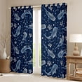 thumbnail image 2 of Feelyou Shark Coral Curtains Pack of 2 (52x84 Each), Blue Sea Animal Window Curtains, 2 of 6