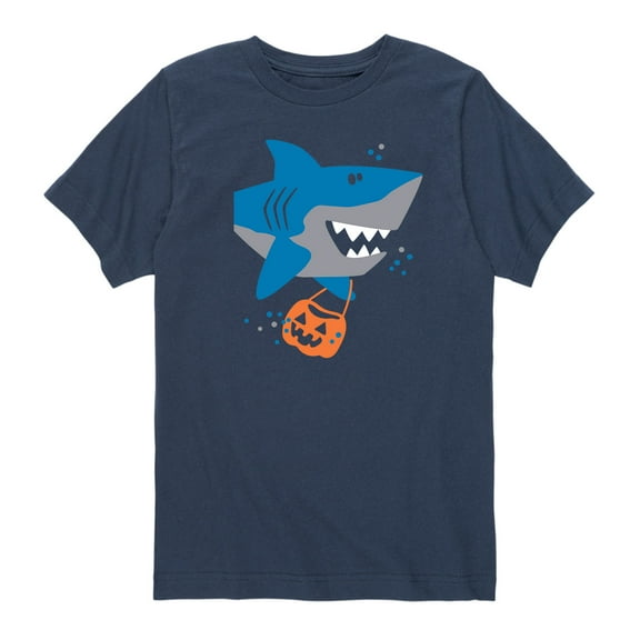 Instant Message - Trick Or Treat Shark Side Hit - Youth Short Sleeve Tee