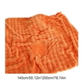 thumbnail image 3 of Soft Double-Sided Fleece Blanket, Warm Solid Color Throw Blanket for All Season Home Use - Orange, 3 of 6
