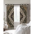 thumbnail image 4 of Boho Southwest Kitchen Curtains Vintage Farmhouse Abstract Floral Art Cafe Short Curtains for Bathroom Blackout Window Curtain Grommet Small Window Treatment Drapes for Bedroom Living Room 52"x45"x2, 4 of 9