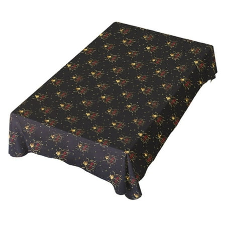 

JSTEL Gold Lady Bug Table Cloth Rectangle 60 x 90 Inch Tablecloth Anti Wrinkle Table Cover for Dining Kitchen Parties