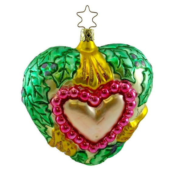 Inge Glas Brigets Heart Of Hope Blown Glass Ornament Signed 233206