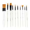 2024 10pcs Artist Paint Brush Set Nylon Hair Watercolor Oil Painting