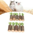 thumbnail image 1 of Conejo Mastictar Palos, 10pcs Zanahoria en forma de Juguetes para Hámster, Conojo Masticar Juguetes para los dientes, Seguro Applewood Conejillo de Indias para masas para masas, 1 of 7