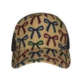 thumbnail image 4 of Curved Design Along The Top Of The Baseball Cap Reinforced Adjustable Breasted Four Seasons Available Sophisticated Thin Velvet Jewel Tone Ribbon Bow Pattern, 4 of 8