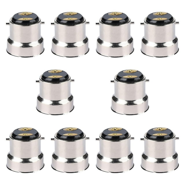 10x portalámparas E27 a B22, adaptador de portalámparas, portalámparas de conversión de base de bombilla para oficinas, sitios industriales y hogares