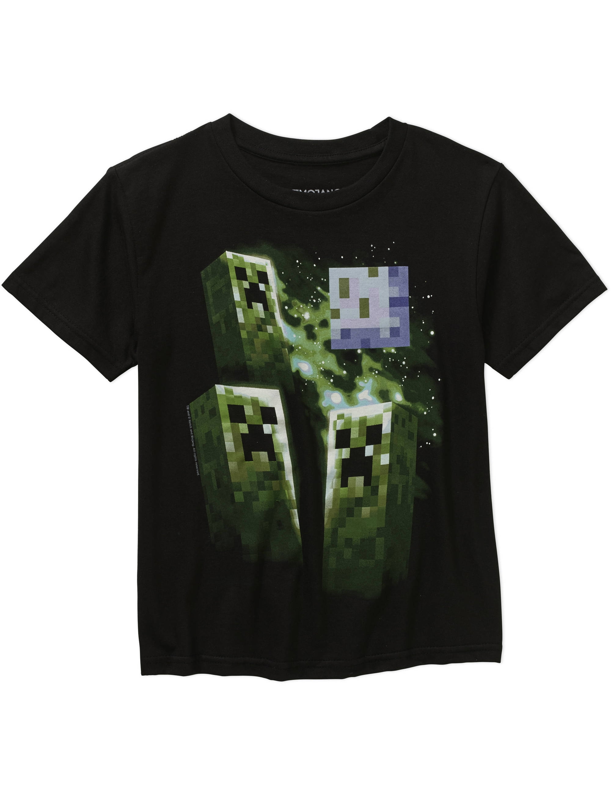 Kids Minecraft T-shirt PORKCHOP Kids X-LARGE Gaming Gamers Tee Shirt NAVY 