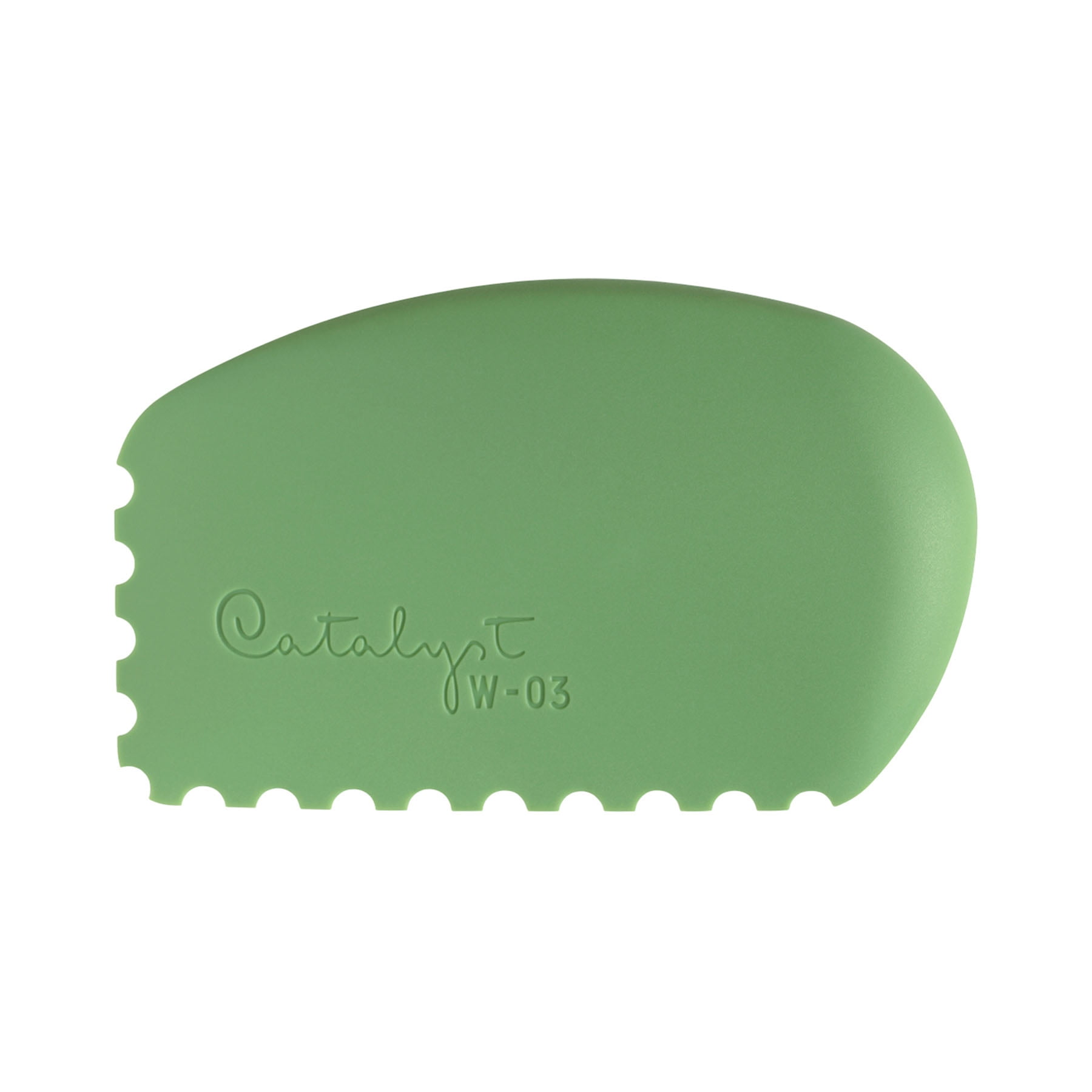 Princeton Catalyst Tool Wedge, Silicone, Mixed Media Paintbrush, Green, Size 3, Pack of 2