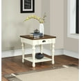 thumbnail image 2 of Joanna Farmhouse Two-tone Ivory and Mocha Wood End Table, 2 of 5