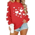 thumbnail image 6 of Vetsdori Womens Valentine Sweatshirts Pullover Tops Casual Valentine's Days Crew Neck Sweatshirts for Women Loose, 6 of 8