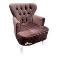 thumbnail image 2 of Sillon Vintage Individual Terciopelo Café, 2 of 3