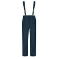thumbnail image 5 of IYTR Men's Bib Overalls Workwear Jumpsuit Adjujstable Strap Romper Fashion Baggy Pants Casual Hiking Comfy Solid Color Sweatpants Trousers (Navy,L), 5 of 6