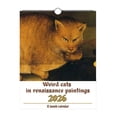 thumbnail image 4 of Calendario de pared 2026 con orificio para colgar, calendario mensual de gatos extraños para organizar y planificar el hogar, el dormitorio y, 4 of 8