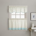 thumbnail image 5 of CHF Morocco Curtain Tier Pair, Indoor Polyester Light Filtering Rod Pocket, Aqua, 58"W x 24"L , Adult, 5 of 5