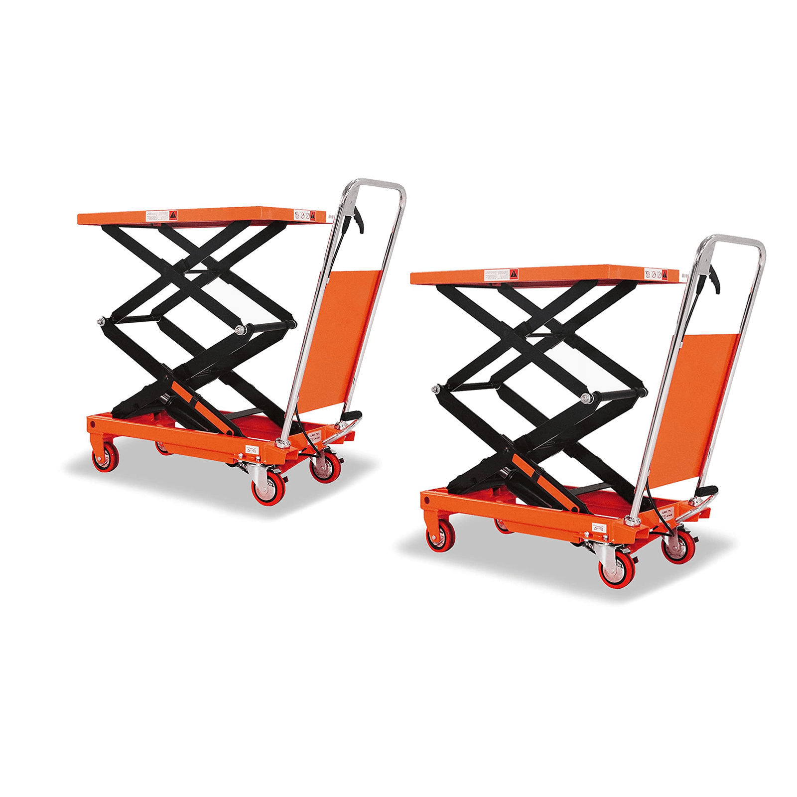 Tory Carrier 2 Sets of 770lb Hydraulic Double Scissor Lift Table Cart