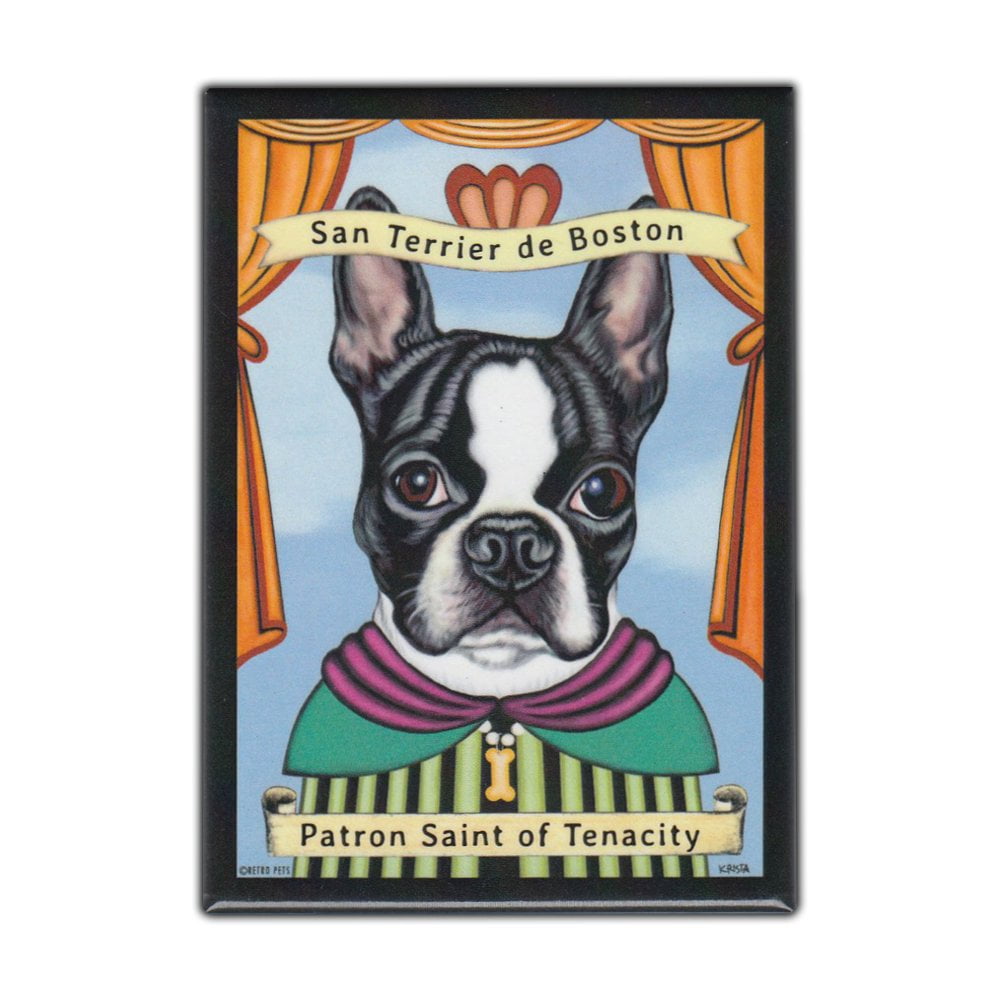 retro boston terrier