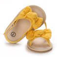 thumbnail image 4 of Gubotare Summer Sandals for Girl Girls Sandals Classic Open Toe Braided Flat Sandals Summer Dress Shoes (Yellow,12), 4 of 4
