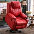 thumbnail image 6 of MCombo Faux Leather Recliner, Red, 6 of 8
