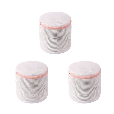 AOOOWER 3Pieces Bra Wash Bags for Lingerie Mesh Delicate Zipper Laundry Bag for Women College Girl Underwear Sock Stockings