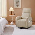 thumbnail image 5 of Yaheetech Corduroy Swivel Glider Chair Rocking Chair for Living Room, Khaki, 5 of 9
