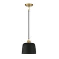 thumbnail image 3 of Trade Winds Nora 1-Light Pendant in Matte Black with Natural Brass, 3 of 5