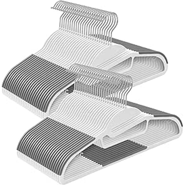 SONGMICS Perchas ABS 5kg 360° Giratorio U Ahorra Espacio 50 Unidades