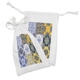 thumbnail image 2 of Moroccan Fabric Pouch Set of 2, Portuguese Tile Patterns Various Tones Textures Bohemian Print, Small Drawstring Bag for Toiletries Masks and Favors, 9" x 6", Multicolor, by Ambesonne, 2 of 2