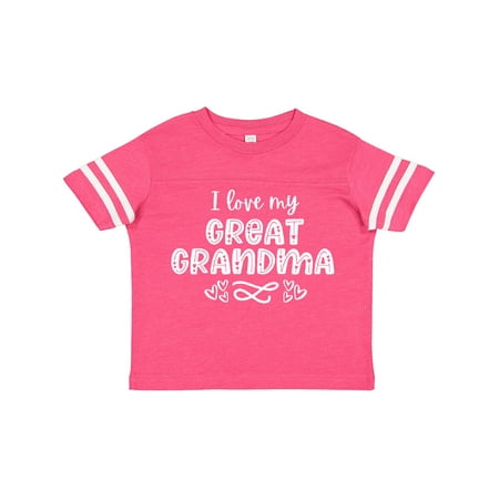 

Inktastic I Love My Great Grandma with Hearts Gift Toddler Boy or Toddler Girl T-Shirt