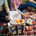 thumbnail image 5 of FORMRS Insulated Cooler Bag 24 Cans Capacity Soft Leakproof Lunch Box with Side Pockets, Art Triangles, 5 of 7